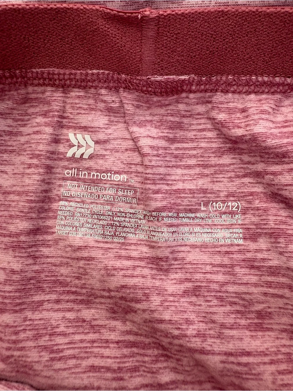 all in motion Mauve Pink Long Sleeve Thermal Pajama Set for Kids